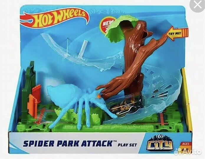 Hot wheels трек spider park attack