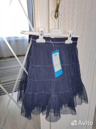 Юбка школьная синяя 134 acoola