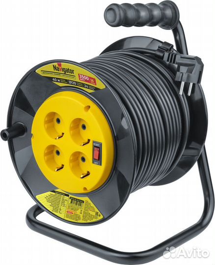Удлинитель на катушке 4х40м с заземл. 93 912 NPE-R-04-40-E-3х1.5 navigator 93912