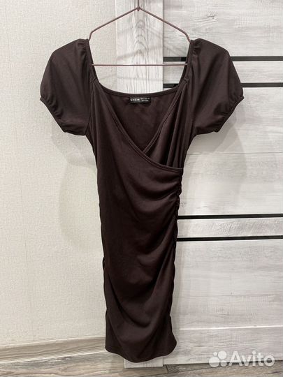 Платье в рубчик