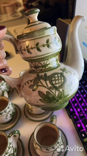 Кофейный сервис керамический гжель, СССР