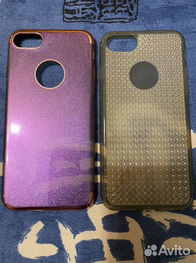 Чехол на iPhone 7, защитное стекло