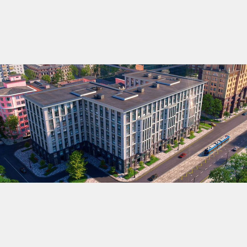 2-к. апартаменты, 71,1 м², 6/10 эт.