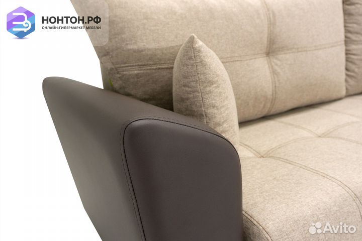 Диван угловой еврокнижка Амстердам бежевый