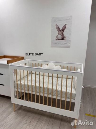 Кроватка для новорожденного с допбортиком