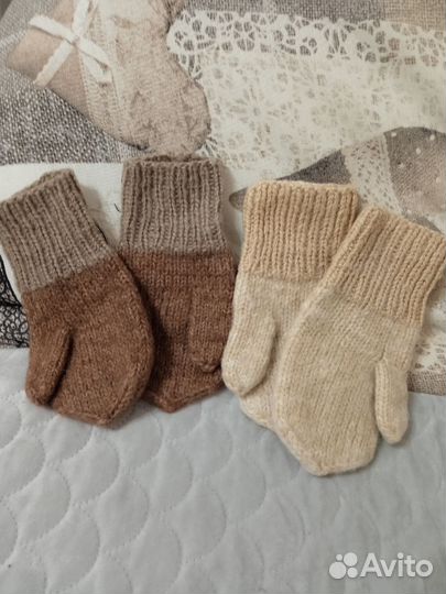 Шерстяные варежки