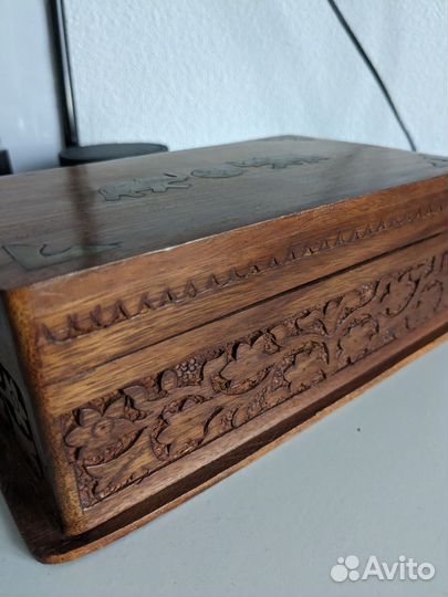 Шкатулка слоны дерево из Индии