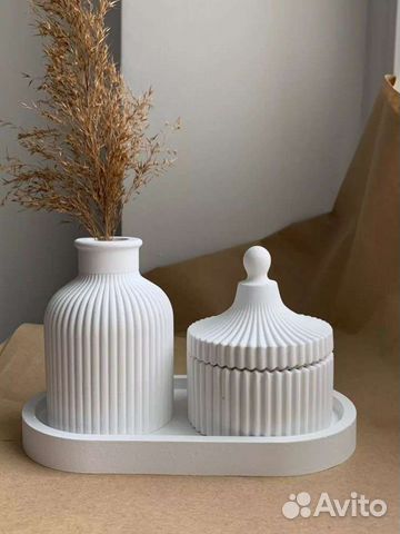 Подарочные наборы с соевыми свечами и гипсом