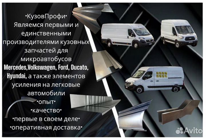 Mercedes sprinter 906 ремонтный комплект кузова