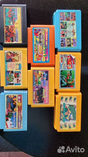 Картриджи dendy и оригинальная приставка