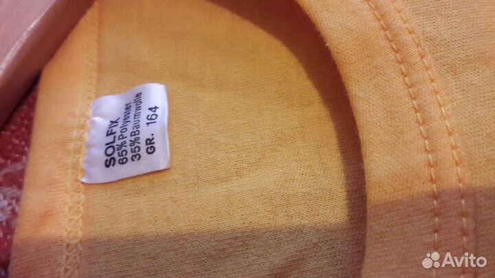 Футболка детская желтая 164 разм