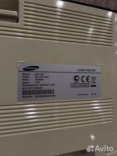 Принтер цветной лазерный samsung clp-320
