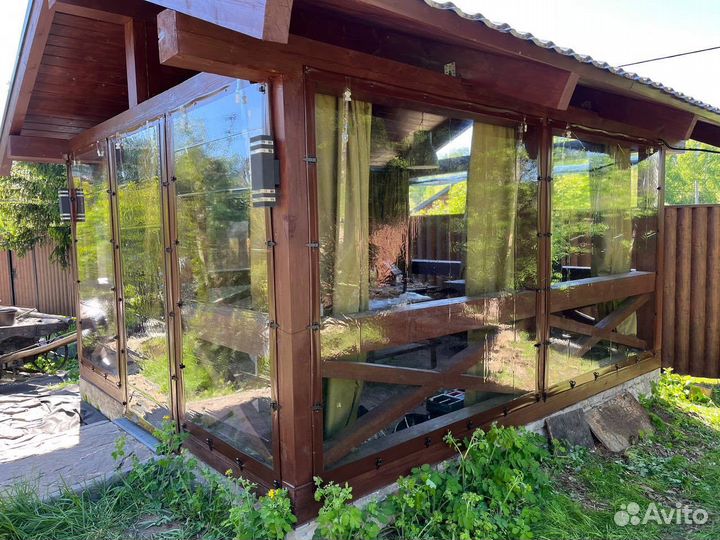 Мягкие окна на беседку