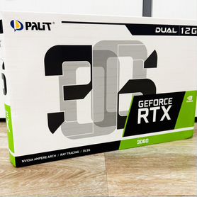 Новая Видеокарта Palit RTX 3060 Dual 12GB