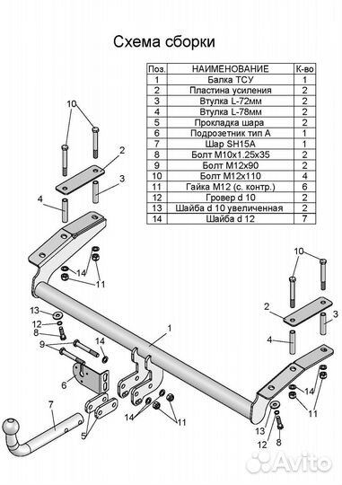Фаркоп для автомобиля niva travel