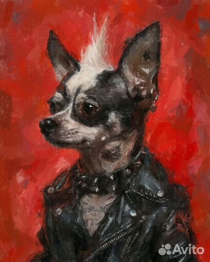Портрет по фото на заказ. Картина собаки или кошки