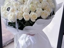 Белые розы гиганты цветы розы метровые-150см