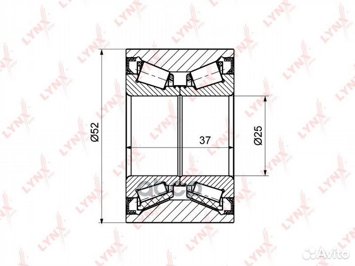 Подшипник ступицы задний lynxauto WB-1173 WB-11