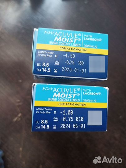 Однодневные линзы acuvue moist for astigmatism