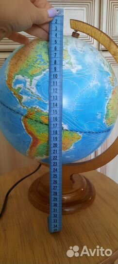 Глобус Земли физический с LED-подсветкой