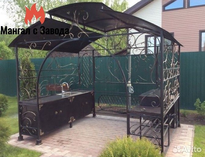 Мангал с крышей