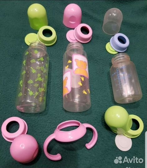 Соски бутылочные avent natural 1+ и 0+ и бутылочки