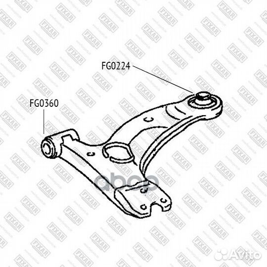 Сайлентблок рычага перед FG0224 fixar