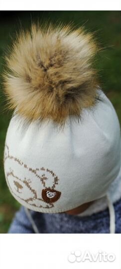 Зимняя шапка для мальчика 44 46