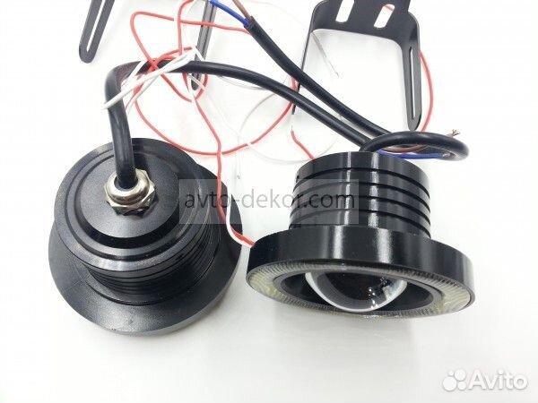 Фары линзованые 20W High Power chip с ангельскими