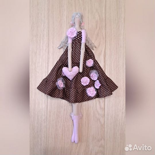 Текстильная интерьерная кукла Тильда