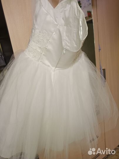Свадебное платье 46 48 короткое