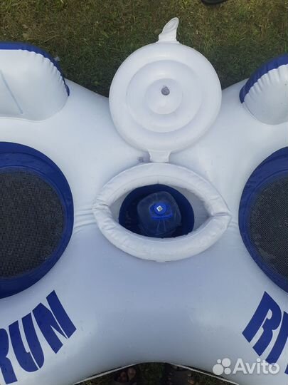 Надувной круг кресло на двоих с сетчатым дном