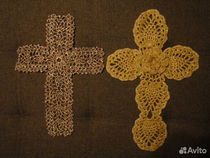 Салфетки. Вязанные кресты