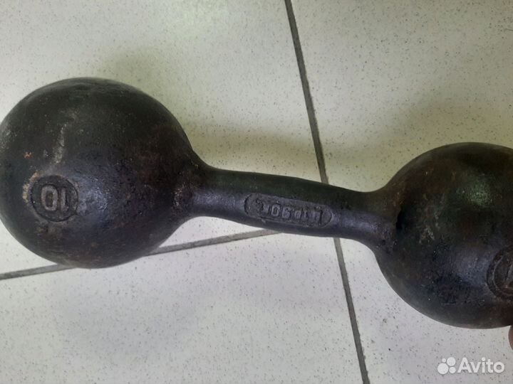 Гантель чугун 10 кг