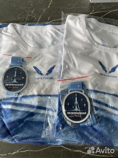 Медаль + футболка гагаринский забег