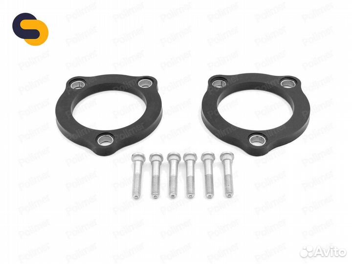 113-15-001/10 - Проставки увеличения клиренса передних стоек tesla - полиуретан 10 мм