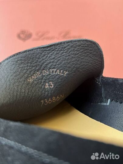 Лоферы мужские Loro Piana натуральная замша чёрные