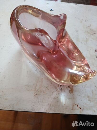 Пепельница цветное стекло СССР