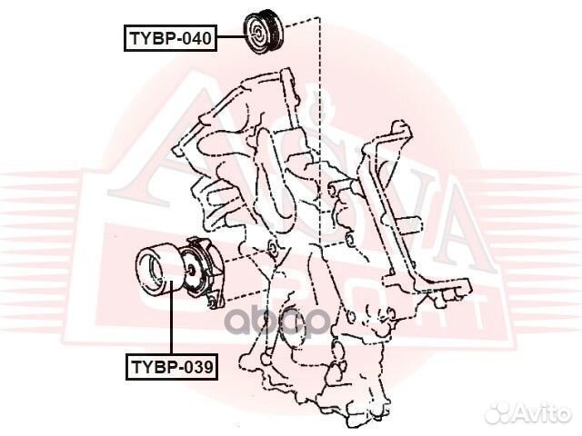 Ролик натяжной tybp-040 asva