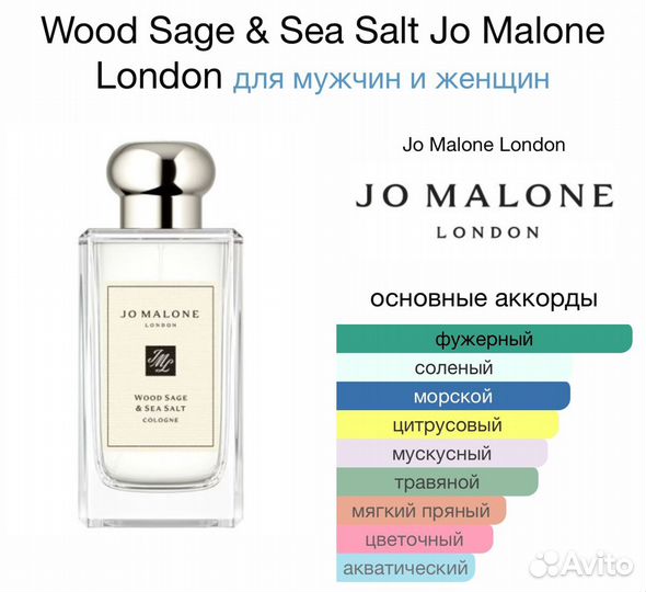 Тестер унисекс - Wood Sage & Sea Salt, Jo Malone