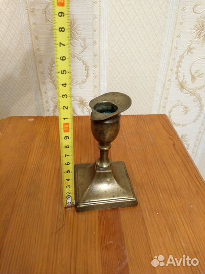 Подсвечник старинный латунь