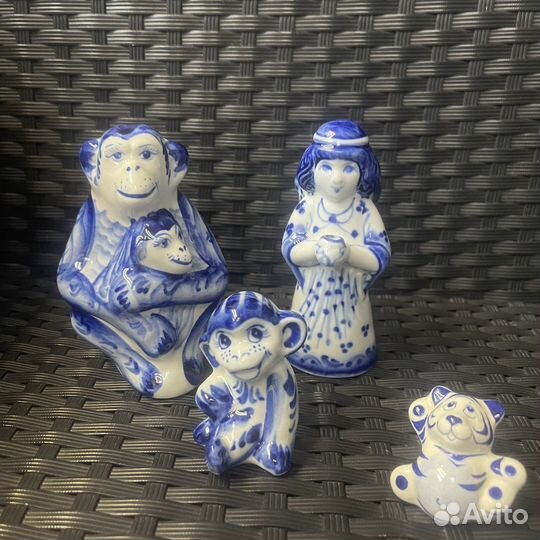 Гжель. Фигурки-статуэтки, сувениры