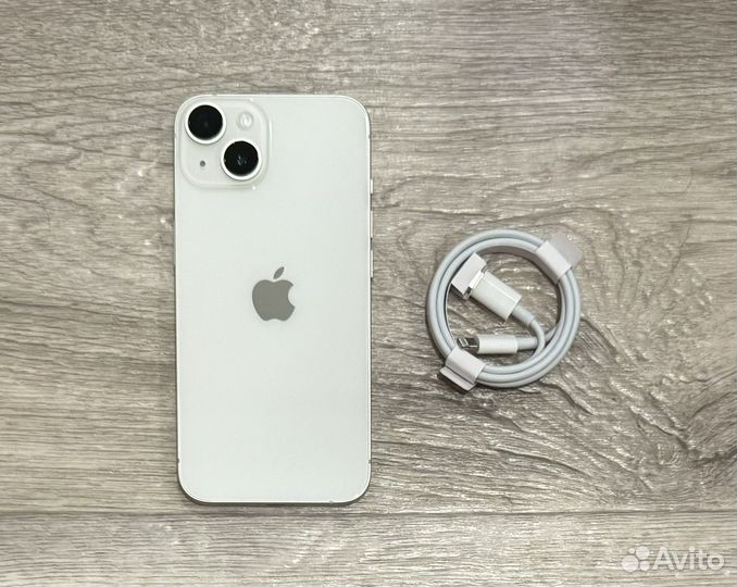 iPhone 14, Starlight, 128GB (94 аккум, Идеал,2Sim)