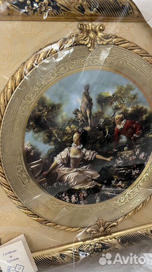 Картина/ Панно настенное дерево/ фарфор