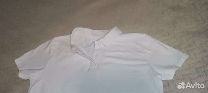 Поло белое для мальчика 10 лет