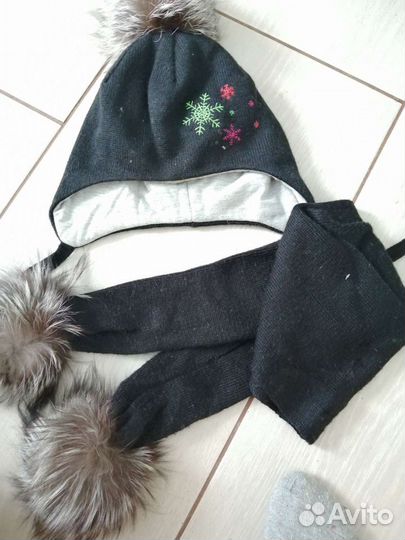 Комплект шапка, шарф