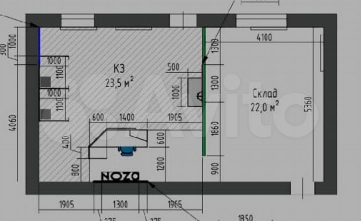 Свободного назначения, 56.1 м²