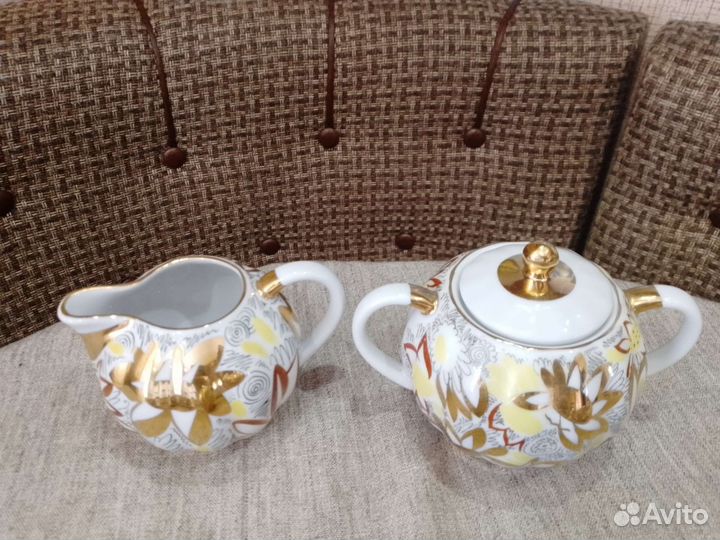 Чайный сервиз лфз золотые ромашки