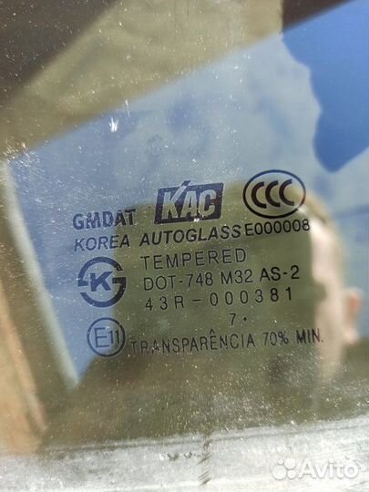 Стекло заднее левое Chevrolet Aveo T250 2005-2011