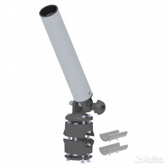 Держатель спиннинга торцевой на леер наклонный, ал